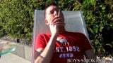 Худенькая молодая твинк Ryan Connors дрочит и курит сигары snapshot 2