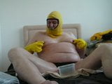 pisspig wallowing in piss wearing rubber shorts snapshot 12