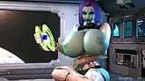 Hot Alien Chick Uses A Ship's Control Panel To Expand Her Tremendous Tits snapshot 2