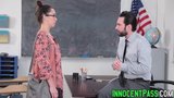 Slutty Geneva King shows her special skill to her teacher snapshot 3