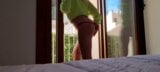 Amateur balcony masturbation of a sexy anonymous babe snapshot 2