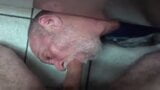 Granpa sucking my cock at public bathroom snapshot 5