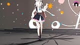 Ayame Hyakki - adolescentă drăguță Care dansează + dezbrăcare graduală (HENTAI 3D) snapshot 1