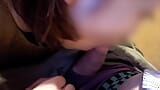 A Japanese amateur couple's love romance with a gentle handjob and blowjob until he cums in the mouth at karaoke snapshot 3