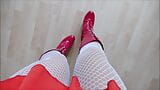 Rubberdoll Monique - My red hooker boots snapshot 6