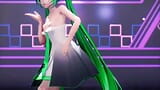 MMD Hatsune miku सनकी नाइट प्लान - akai707 - हरे बालों का रंग संपादित करें smixix snapshot 13