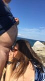 BBW sucking cock at the beach snapshot 5