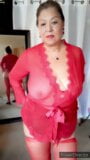 Mature Latina granny with saggy tits dancing snapshot 2