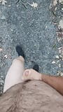 Walking nude on a trail. snapshot 2