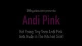 Hot Young Tiny Teen Andi Pink Gets Nude In The Kitchen Sink! snapshot 1