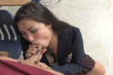 Horny college cunt fucks her classmate in the classroom snapshot 7