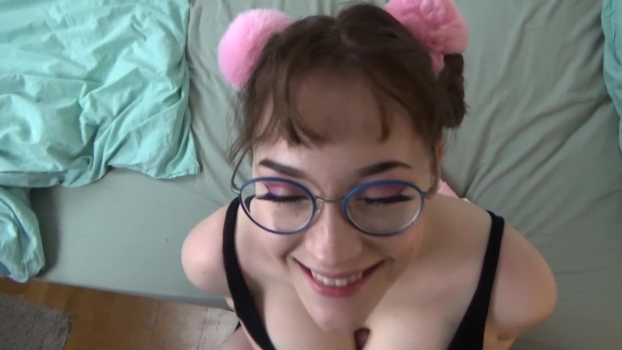 Titjob and facial for busty amateur girl