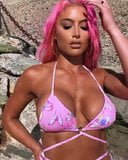 Natalia Eva Marie in hot pink bikini with pink hair snapshot 2