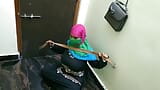 Hijab girl hard job by hindu snapshot 4