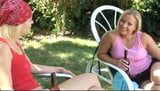 Girls in Love - Two Sweet Blonde Lesbians in the Garden snapshot 2