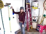 Teen topanga masturbates in her garage snapshot 1