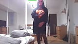 The tease strip in my new silk stockings Part 1 snapshot 2