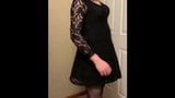Jacking Off and Cumming in My Black Dress and Lingerie snapshot 1