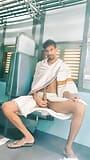 Sexy gay men nude in public train station snapshot 13