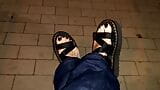 my platform sandals - night walk with black painted toes snapshot 1