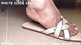 Slide sandals footjob and cover with a huge load of cum snapshot 1