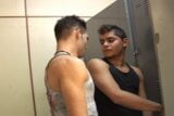 Young gay guys fuck hard and deep in locker room snapshot 2