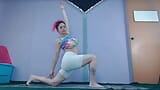 Flash transmisji na żywo dla początkujących jogi - latynoska z dużymi piersiami snapshot 8
