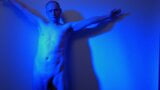 Kudoslong nude in a blue light playing with his flaccid cock snapshot 3