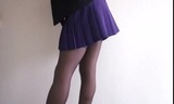 Skirt, white panties, stockings, sexy legs. snapshot 2