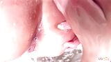 Dikes tongue and toy their pussies and asses in a bathtub snapshot 14