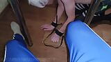 Femboy Cross under the table served the big dick of the owner 's daddy in adidas ! snapshot 1