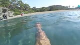 nylondelux nude pantyhose in the sea snapshot 9