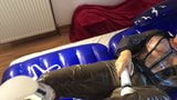 लेटेक्स बुत नाखून हस्तमैथुन पर inflatable बिस्तर snapshot 10