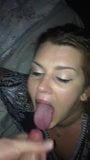 Girlfriend gives me nice blowjob and I shoot on her tongue snapshot 9