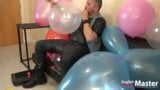 Leather daddy pops balloons with cigar PREVIEW snapshot 5