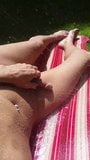 Stroking while sunbathing snapshot 2