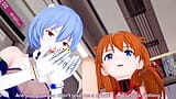 Asuka und Rei geben einen Blowjob in POV: Neon Genesis Evangelion 3D-Hentai-Parodie snapshot 16