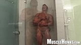 Bodybuilder teas jerk off & cum snapshot 24