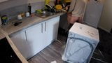 Wife seduces a plumber in the kitchen while husband at work. snapshot 14