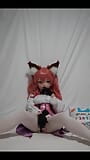 Kigurumi zelf masturbeert orgasme en kreunt snapshot 9