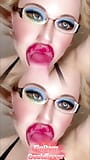 Labios grandes bimbo mocosa chupando polla snapshot 14