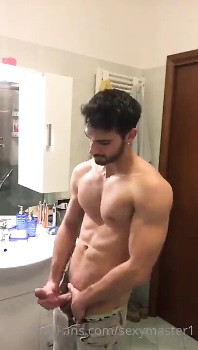 Hot boy jerking