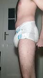 Diaper Boy tests new underwear with a Huge Full Diaper snapshot 1