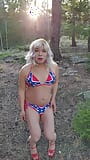 Chubby asian faggot dancing outdoors snapshot 1