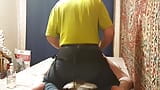 Mistress fucks with strap on her man slave snapshot 15