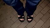 my platform sandals - night walk with black painted toes snapshot 4