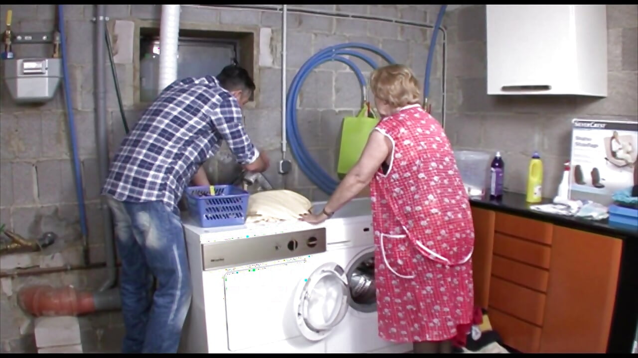 I Fuck the Old Woman Doggy Style on the Washing Machine