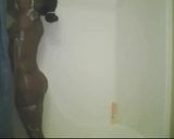 Hot Ebony Girl Teasing In The Shower snapshot 5