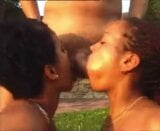 Ebony Interracial Threesome snapshot 2