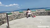 OUTDOOR SEX : I fuck my brother's asian girlfriend in a castle. It finish by a huge creampie snapshot 7